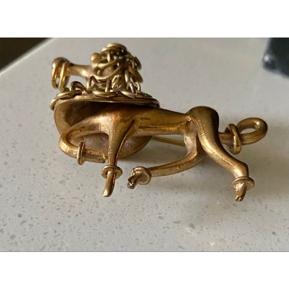 Vintage Brass Poodle Brooch - Picture 3 of 5